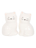Something Different white cat-shaped salt and pepper shakers - British product
