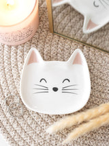 Next Something Different White Cat Face Trinket Dish- Buy online at McGrocer