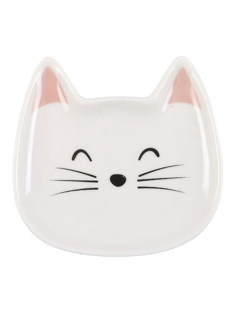 Something Different white cat face trinket dish, UK version