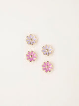Next FatFace Purple 2 Pairs of Flower Stud Earrings 0.5cm- Buy online at McGrocer