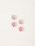 FatFace purple flower stud earrings two pairs (British brand)