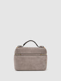 Reiss Ines suede grey crossbody bag, imported from the UK