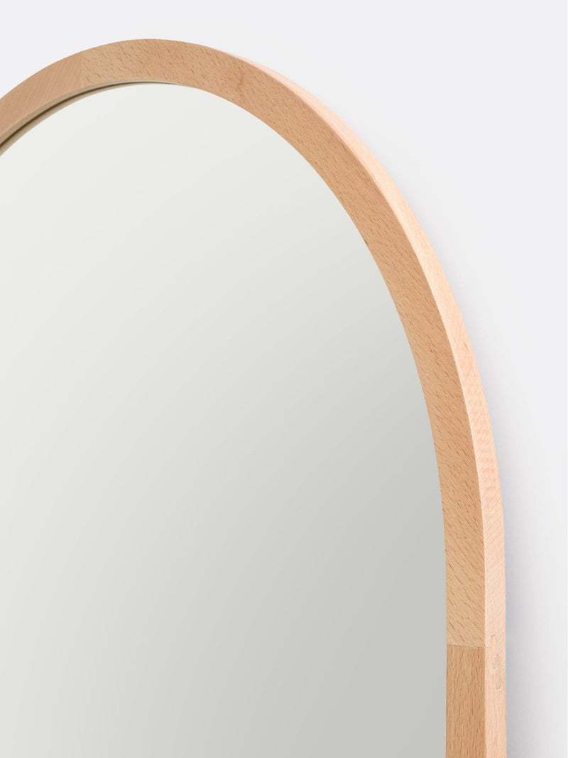 La Redoute Intérieurs Rimna natural beech wood mirror, UK version