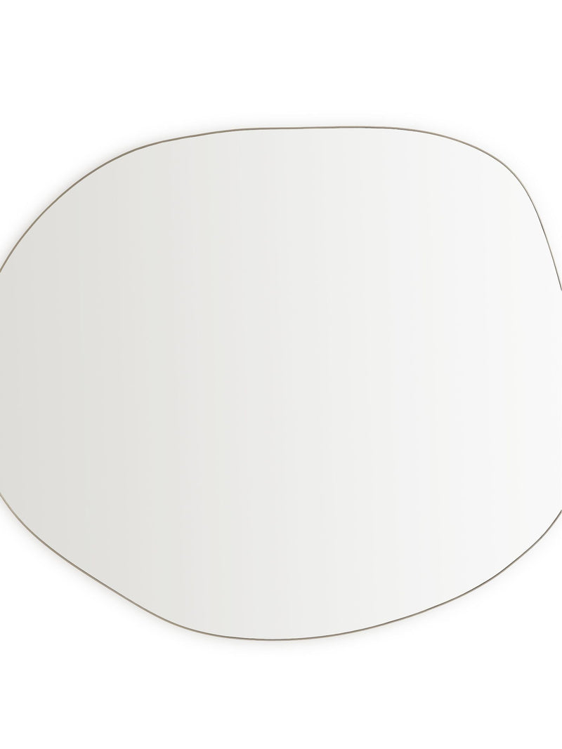 La Redoute Intérieurs Ornica shaped brass mirror 120x100cm, UK version