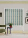 Land & Shore Teal Fintra Stripe roller blind (British brand)