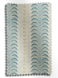 Land & Shore Teal Fintra Stripe roller blind (British brand)