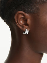 Next Swarovski Silver Tone Rhodium Plated Earrings- Buy online at McGrocer