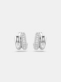 Swarovski rhodium plated earrings with clear crystals, imported from the UK