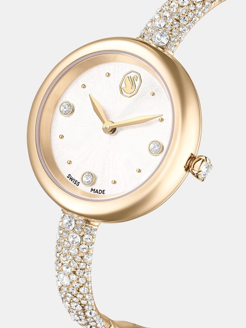 Swarovski gold tone Sublima bangle watch 28mm, imported from the UK