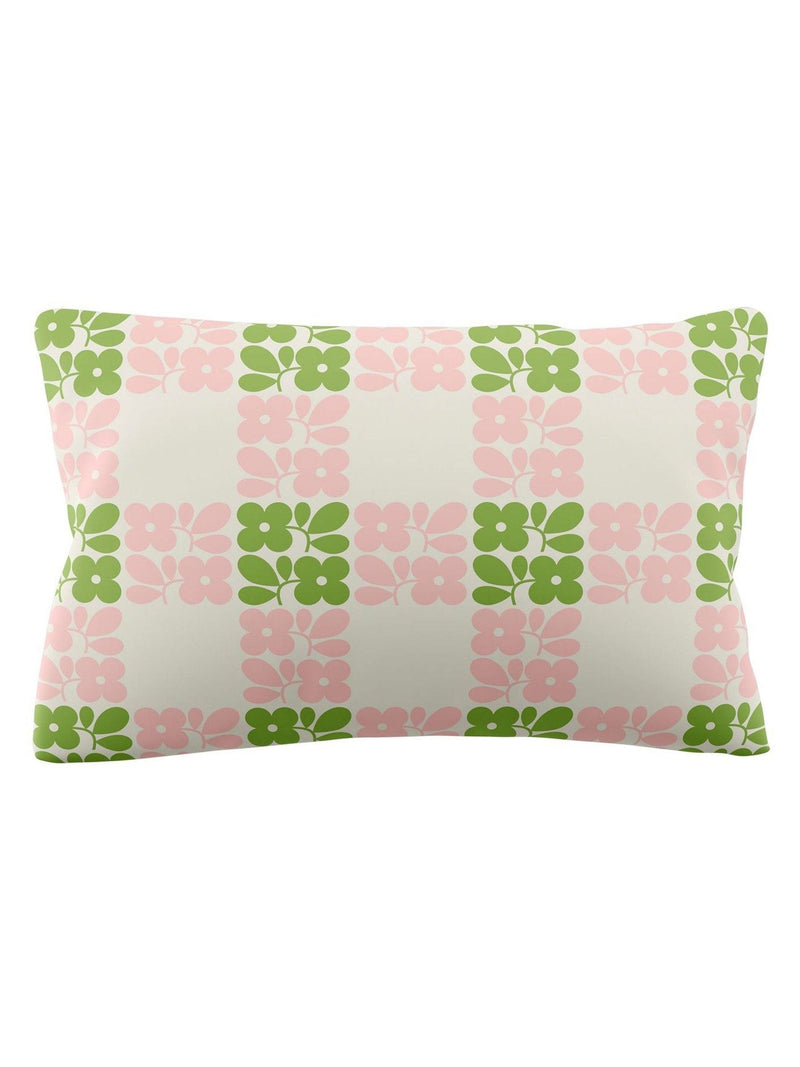 Orla Kiely set of 2 Dill Pink Floret Check pillowcases - British product