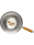 Ken Hom silver steel seasoning wok set 31cm (British brand)