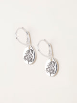 Next FatFace Silver Tone Floral Disc Earrings 2.5cm- Buy online at McGrocer