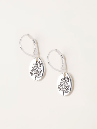 Next FatFace Silver Tone Floral Disc Earrings 2.5cm- Buy online at McGrocer