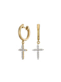 Diamond Store Stellato cross hoops lab diamond, imported from the UK
