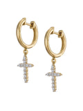 Diamond Store Stellato cross hoops lab diamond, imported from the UK