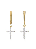Diamond Store Stellato cross hoops lab diamond, imported from the UK