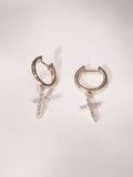 Diamond Store Stellato cross hoops lab diamond, imported from the UK