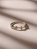 The Diamond Store 18K gold vermeil lab emerald clover ring, UK version