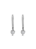 The Diamond Store Stellato heart drop hoop earrings 1.00ct, UK version