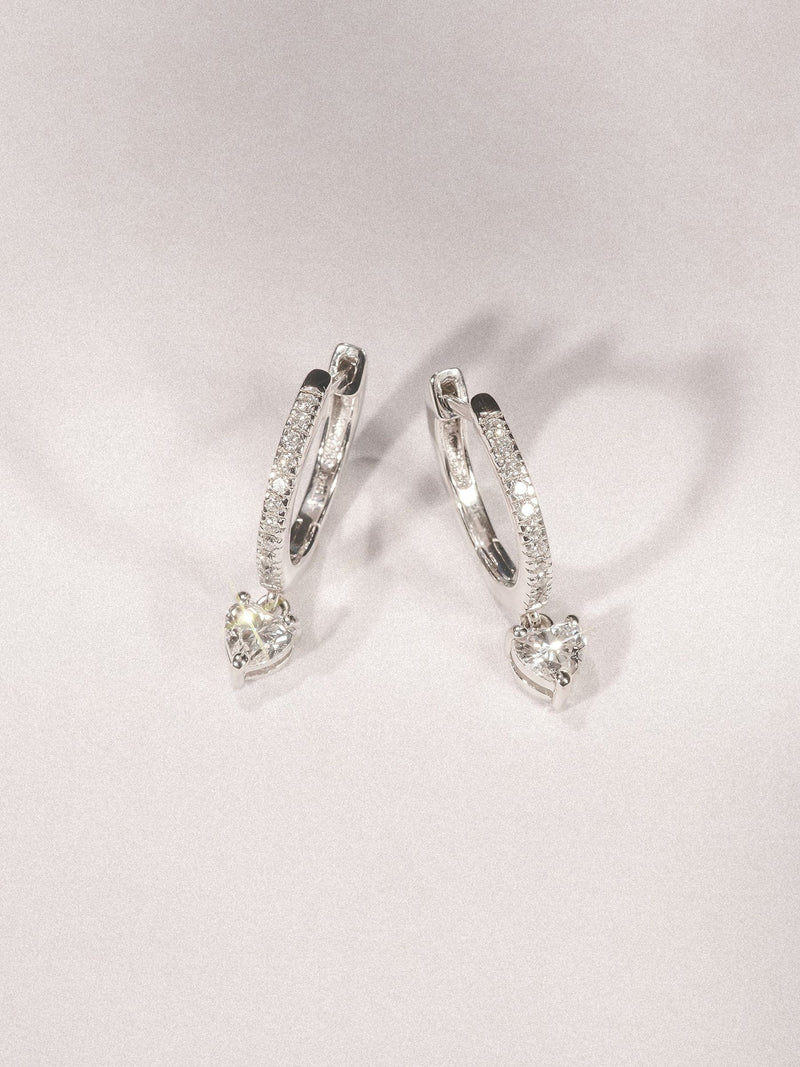 The Diamond Store Stellato heart drop hoop earrings 1.00ct, UK version