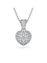 Next The Diamond Store White Heart Lab Diamond Necklace 0.50ct in 925 Silver- Buy online at McGrocer