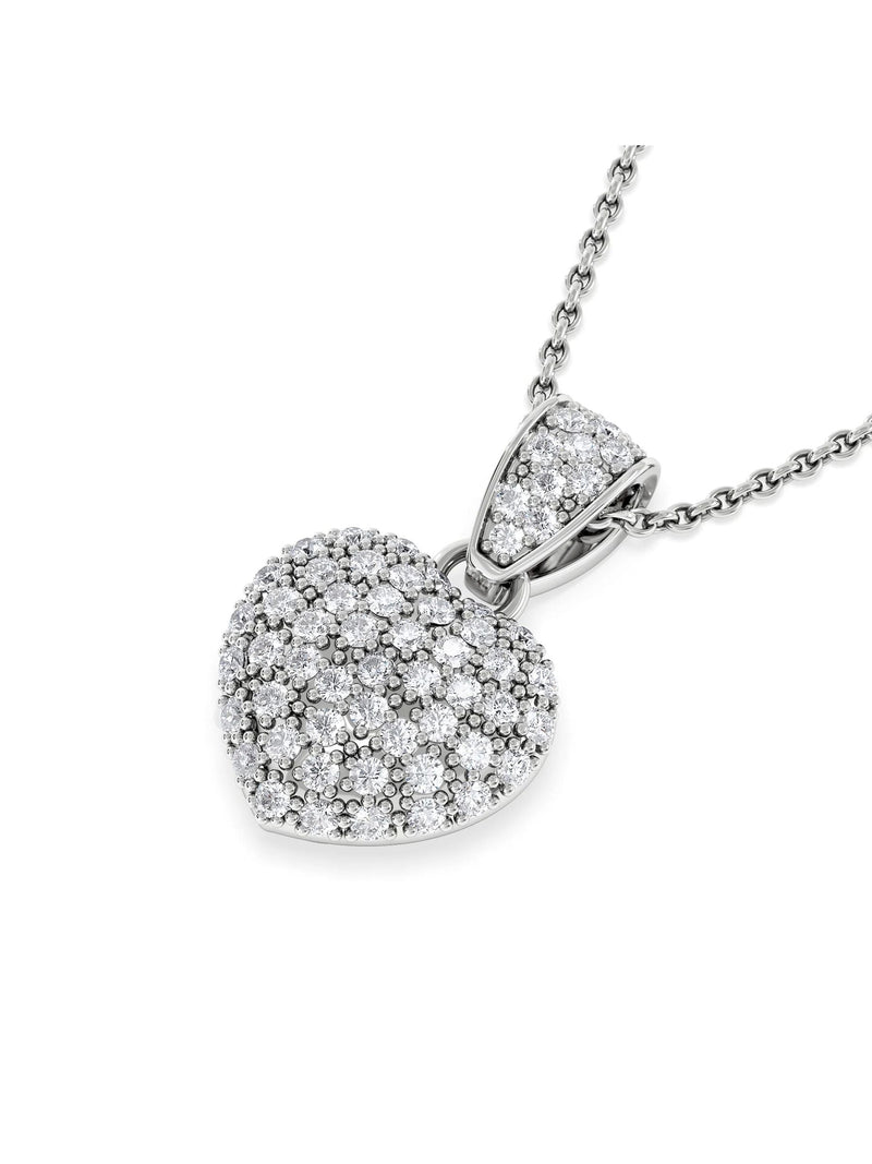 The Diamond Store lab diamond heart necklace 0.50ct in 925 silver (British brand)