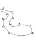 The Diamond Store lab emerald and diamond necklace set - British product