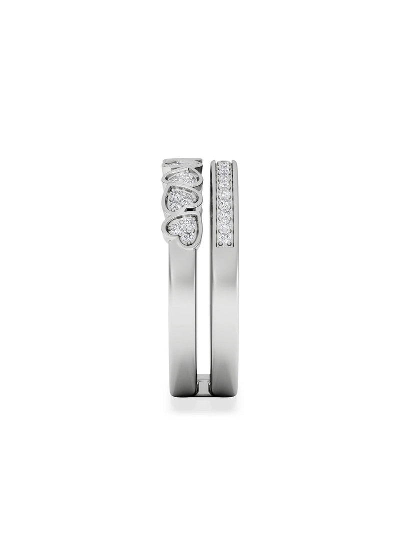 The Diamond Store heart stacking ring 0.20ct lab diamond, imported from the UK