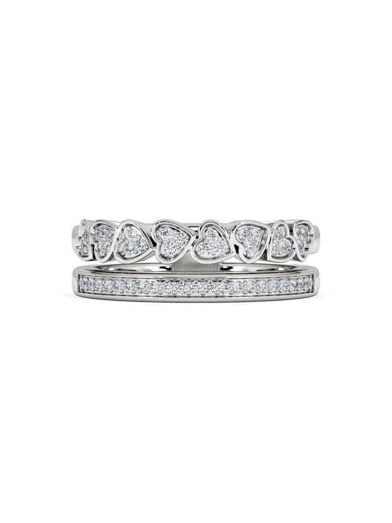 The Diamond Store heart stacking ring 0.20ct lab diamond, imported from the UK