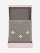 Next Jon Richard Gold Plated Crystal Flower Bridal Set Gift Box- Buy online at McGrocer