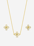 Jon Richard gold tone crystal flower bridal set gift box - British product