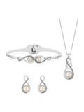 Jon Richard silver tone crystal infinity trio set gift box, UK version
