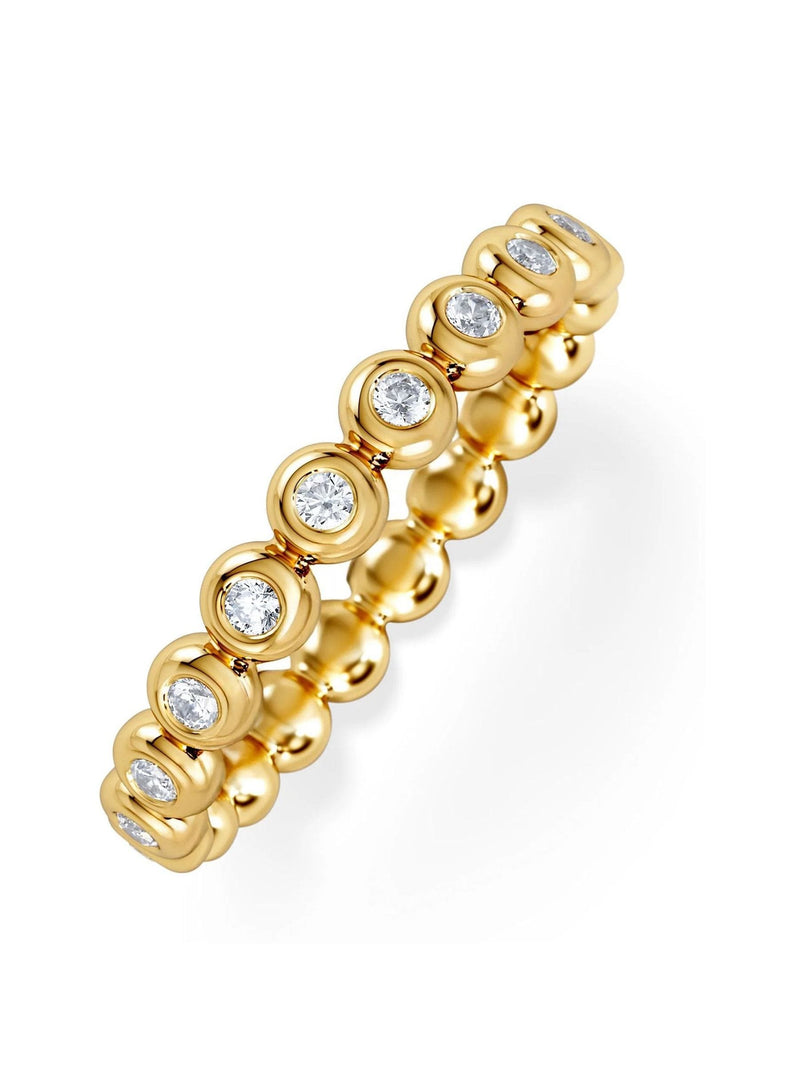 Diamond Store 18k gold vermeil lab diamond eternity ring - British product