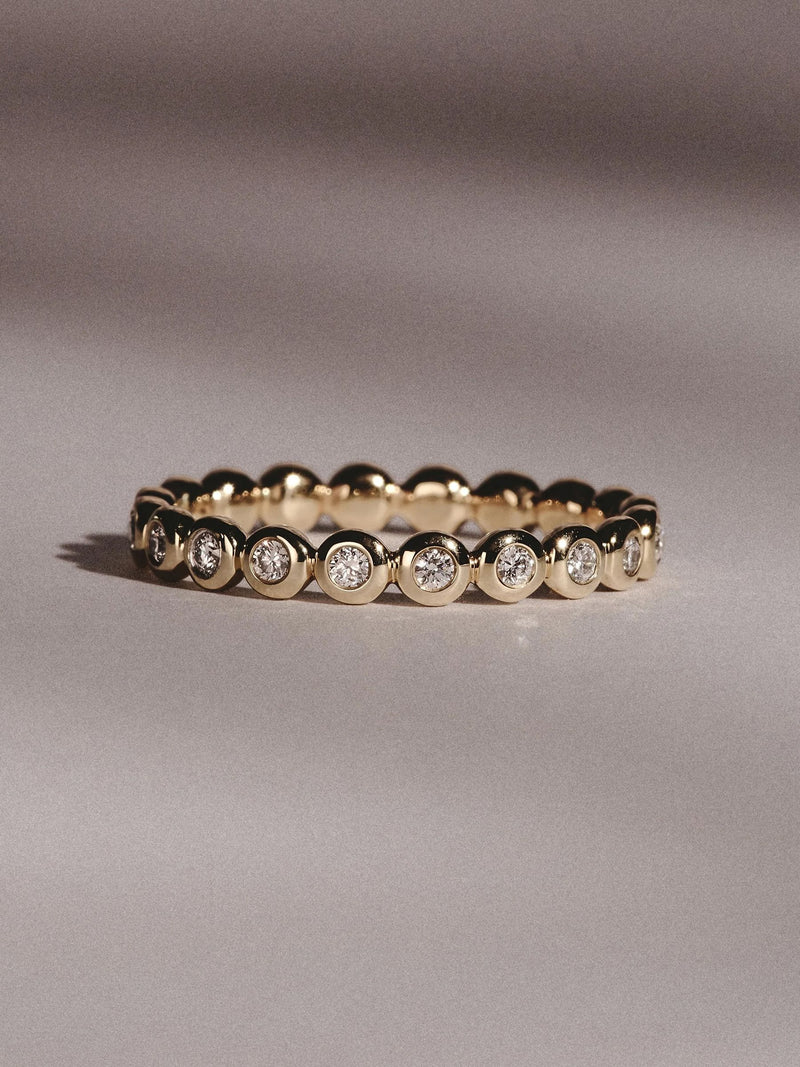 Diamond Store 18k gold vermeil lab diamond eternity ring - British product