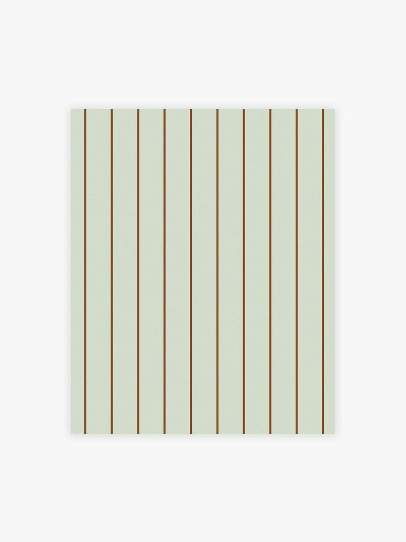 MADE.COM Mint Chocolate Kyria Stripe wallpaper sample A4 (British brand)