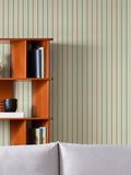 MADE.COM Mint Chocolate Kyria Stripe wallpaper sample A4 (British brand)