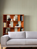 MADE.COM Mint Chocolate Kyria Stripe wallpaper sample A4 (British brand)