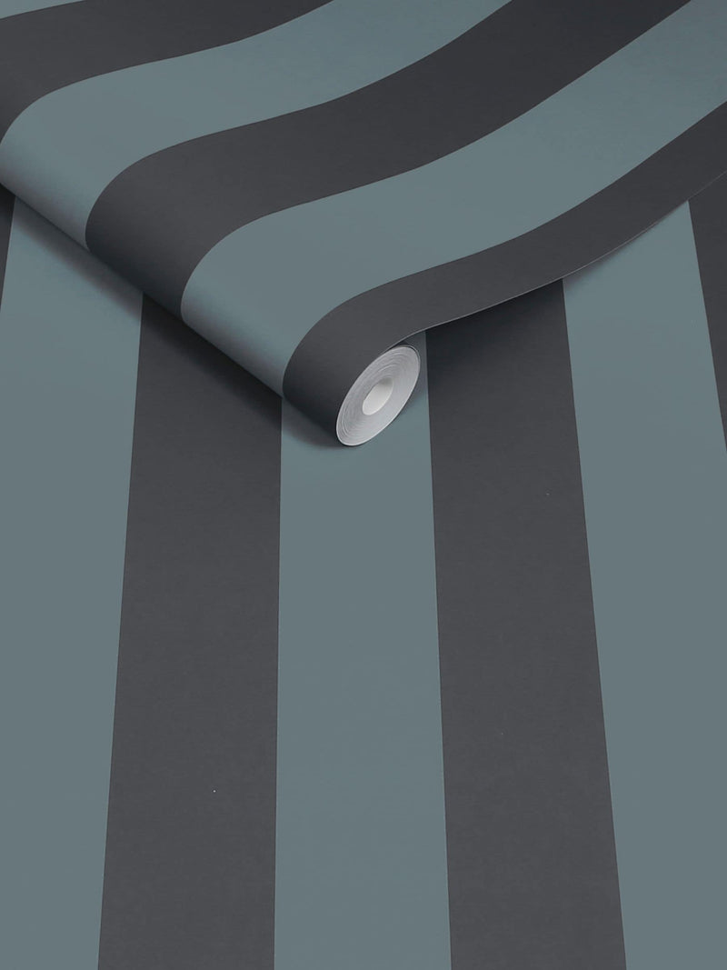 MADE.COM wallpaper sample Blue Demi Wide Stripe A4, UK version