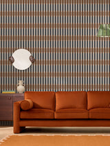 Next MADE.COM Sirio Caramel Blue Wallpaper 10m x 52cm- Buy online at McGrocer