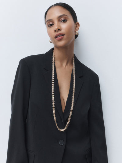 Next Gold Tone Watch Chain Long Necklace 91cm- Buy online at McGrocer