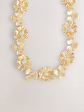Necklace gold tone floral sparkle - British product