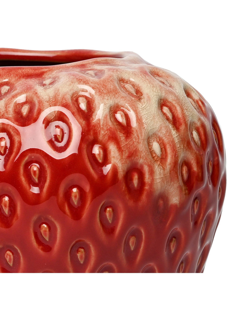 Libra Interiors red berry glaze vase large - British product
