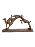Libra Interiors leaping fawns sculpture (British brand)