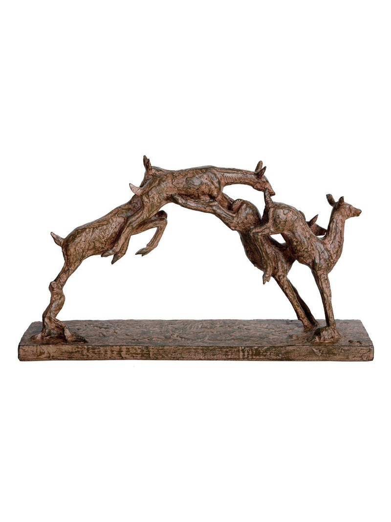 Libra Interiors leaping fawns sculpture (British brand)
