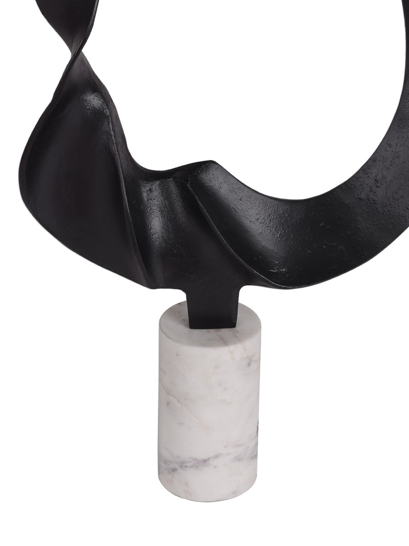 Libra Interiors white large Kentford sculpture on marble base UK version