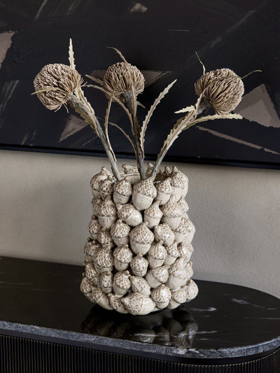 Next Libra Interiors Cream Acorn Cluster Vase- Buy online at McGrocer