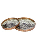 Libra Interiors cream monkey jungle decorative trays set (British brand)