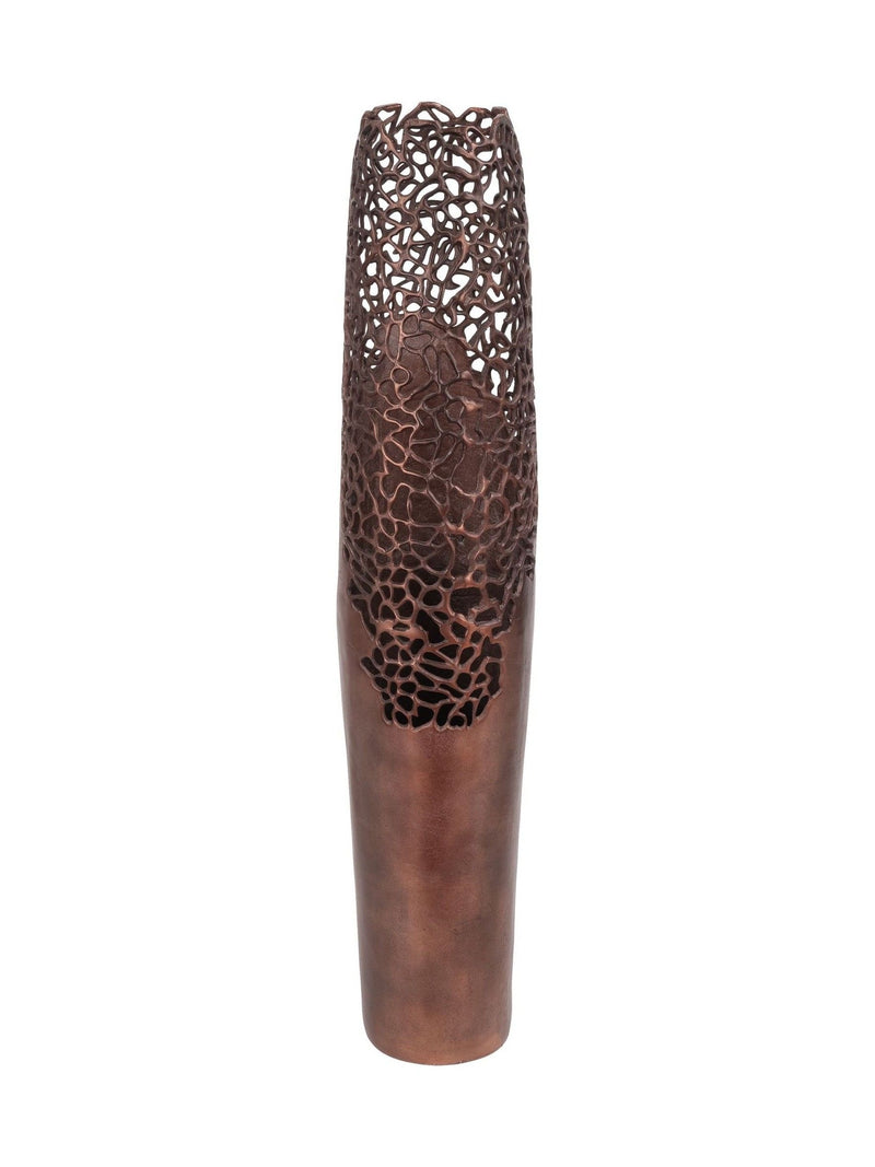 Libra Interiors Apo Coral raw bronze large vase, UK version