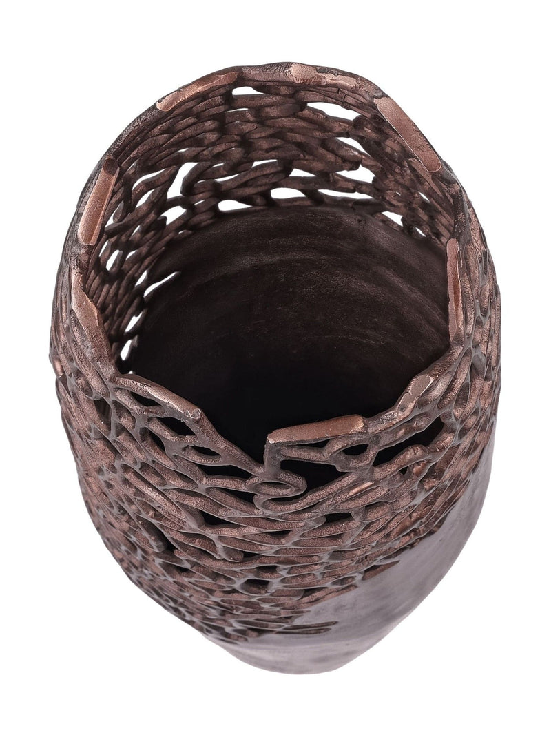 Libra Interiors Apo Coral raw bronze large vase, UK version