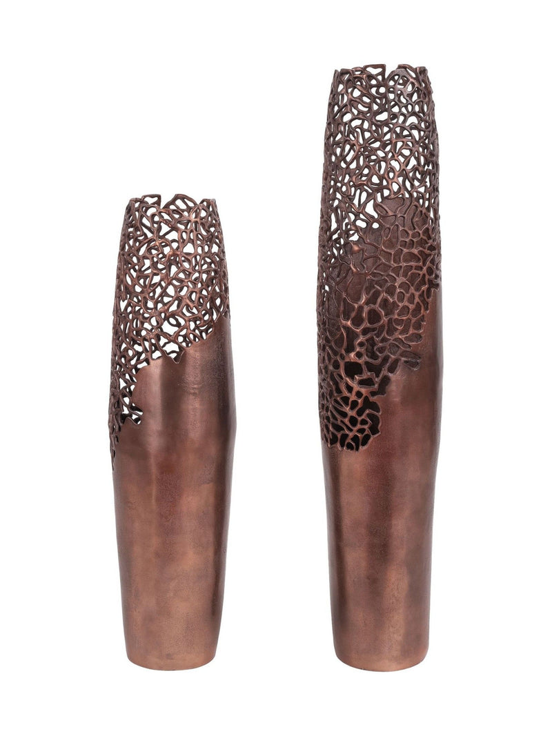 Libra Interiors Apo Coral raw bronze large vase, UK version